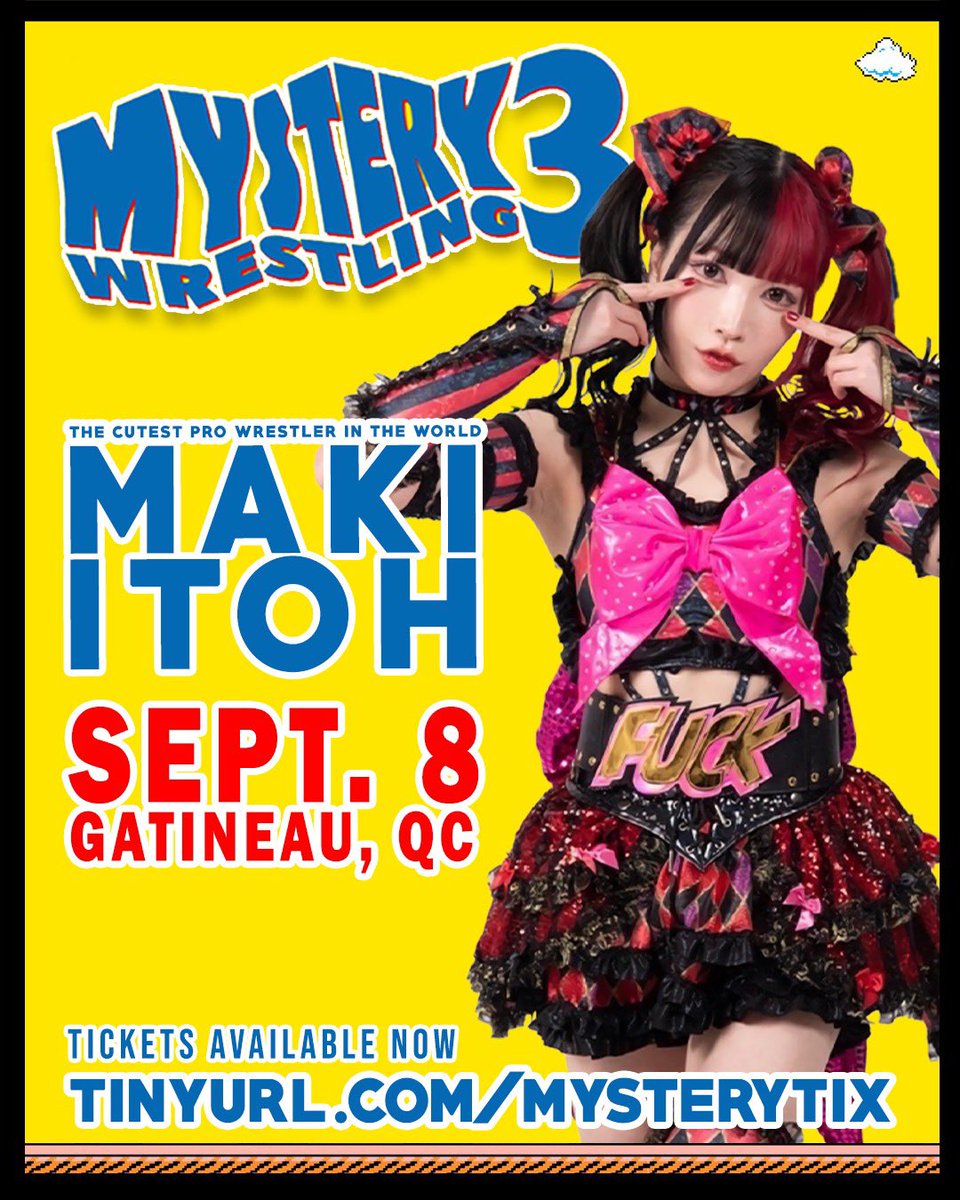 Maki Itoh comes to Mystery Wrestling THIS FRIDAY! Watch it LIVE Sept 8 on twitch.tv/eviluno