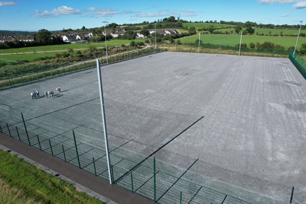 padraic's tweet photo. @KanturkTurf great progress so far.  Groundworks, subsurface, fencing and state of the art floodlights.  Not far now to completion of artificial grass surface. https://t.co/xMqPXzbOBO