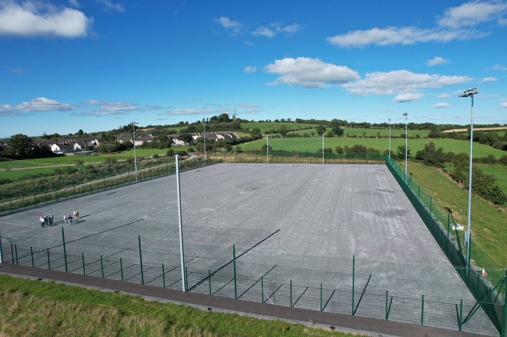 padraic's tweet photo. @KanturkTurf great progress so far.  Groundworks, subsurface, fencing and state of the art floodlights.  Not far now to completion of artificial grass surface. https://t.co/xMqPXzbOBO