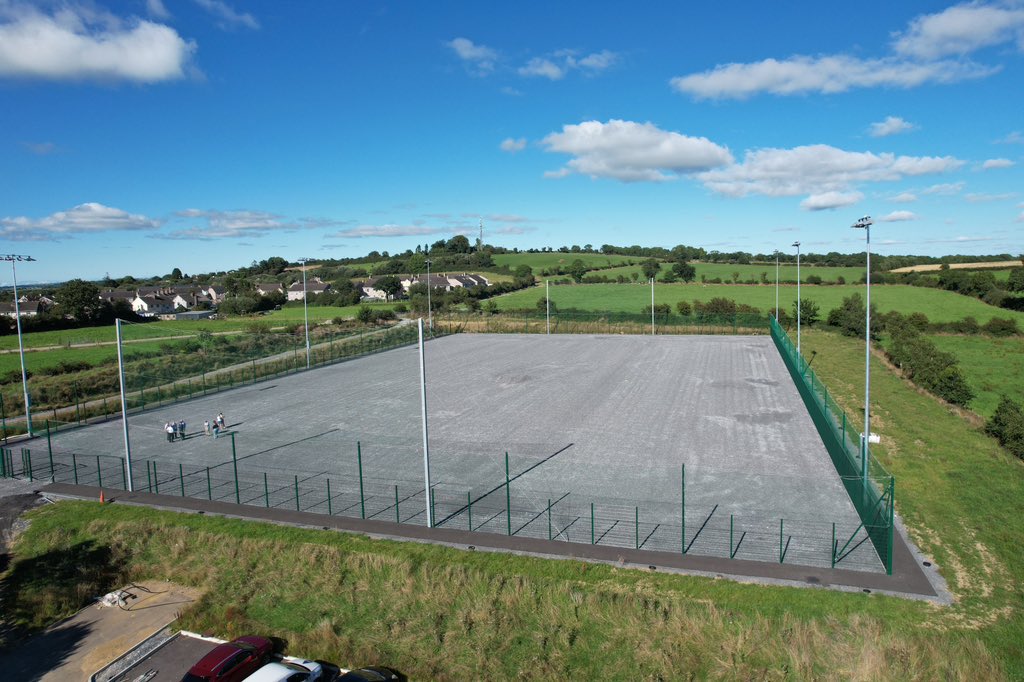 padraic's tweet photo. @KanturkTurf great progress so far.  Groundworks, subsurface, fencing and state of the art floodlights.  Not far now to completion of artificial grass surface. https://t.co/xMqPXzbOBO