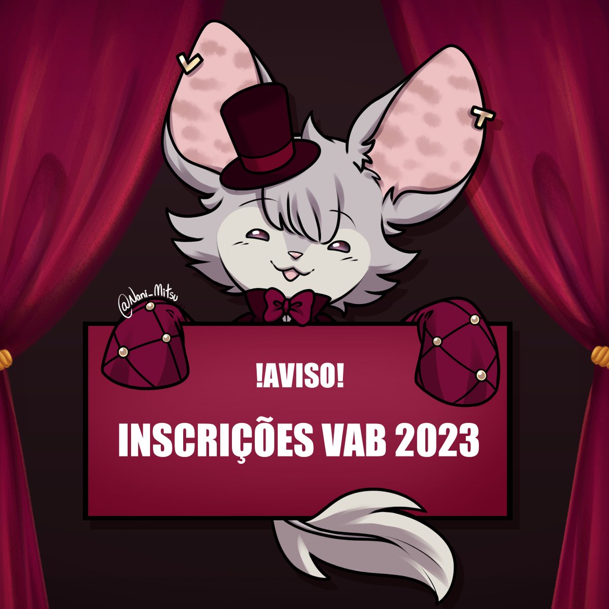 AwardsVtuber's tweet photo. ❗️𝗔𝗩𝗜𝗦𝗢❗️
Estamos aqui para anunciar que as inscrições para o VTuber Awards Brasil 2023 se iniciarão no dia 𝟭𝟬 𝗱𝗲 𝘀𝗲𝘁𝗲𝗺𝗯𝗿𝗼 𝗮̀𝘀 𝟭𝟯𝗵𝟬𝟬 (𝗵𝗼𝗿𝗮́𝗿𝗶𝗼 𝗱𝗲 𝗕𝗿𝗮𝘀𝗶́𝗹𝗶𝗮).
🎨: @Nani_Mitsu https://t.co/OmbisnLzYR