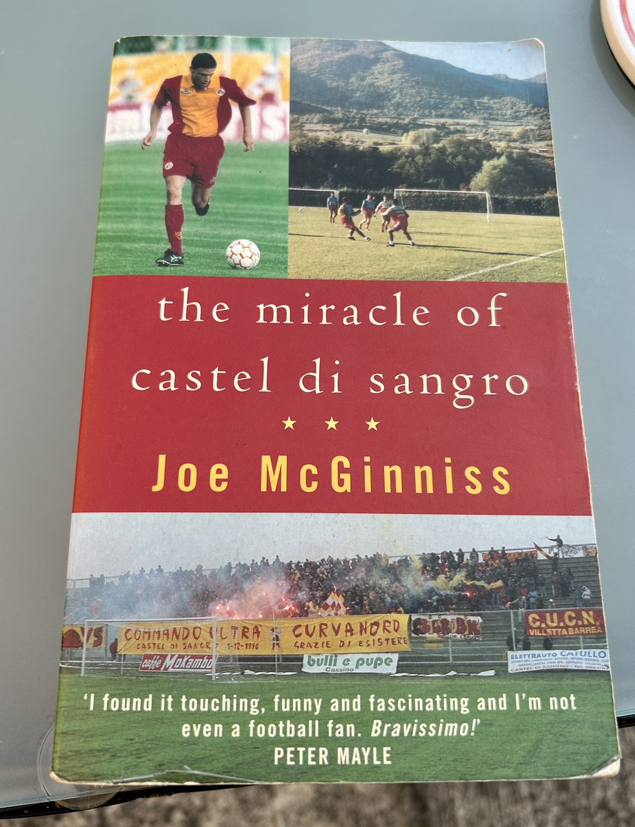 Latest book: If you’ve not read this before, get it on your Xmas list. If you’ve read it before, it must be time for a re-read. Simply mesmerising. The greatest football/sports book I’ve read so far. ⚽️👍 #footballbook #footballread #sportsbook #casteldisangro #joemcginniss