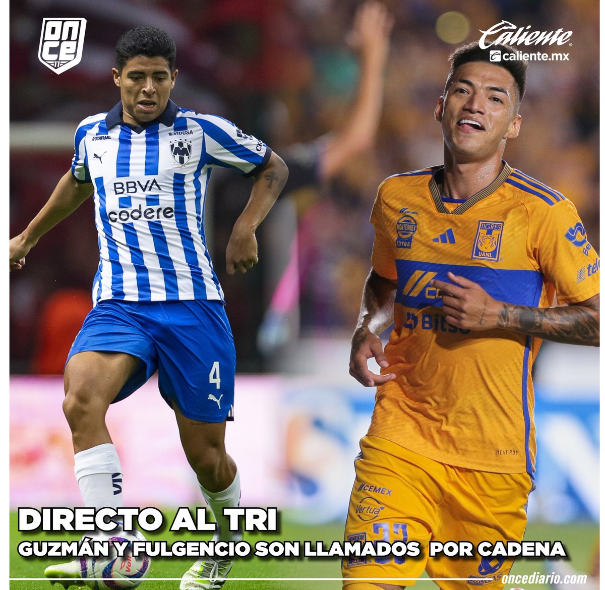 oncediariomx's tweet photo. LA PRIMERA DE CADENA 📄🇲🇽

📌 El Toro Guzmán (#Rayados) y Raymundo Fulgencio (#Tigres) fueron llamados por el nuevo DT del #TriSub23, Ricardo Cadena, para los partidos amistosos ante #Colombia 🇨🇴.

📸: miseleccionmx https://t.co/25nCm9xnV3
