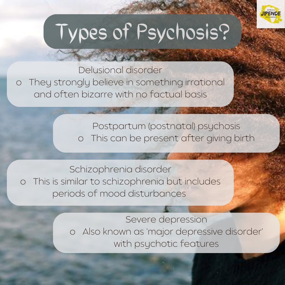 Last month's topic of discussion was Psychosis. 

Psychosis affects people's thoughts and perceptions, altering how they process information-making it challenging to determine what is real from what is not.

#MentalHealthMonday #Jipende #AJW #Kenya #Psychosis