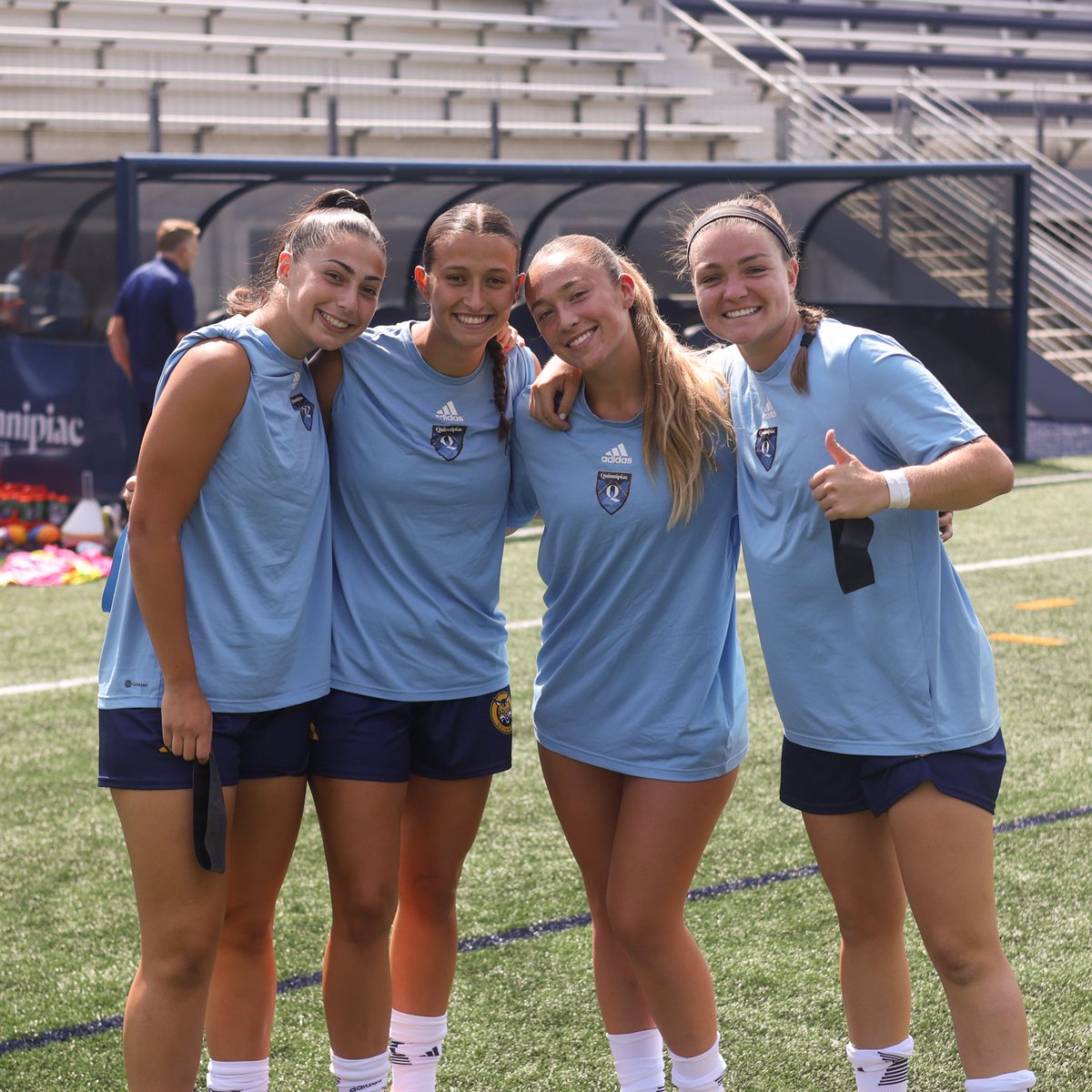 NCAASoccer's tweet photo. All smiles 😊

#NCAASoccer x 📸 @QU_WSOC 
https://t.co/0CPr5s8AKM