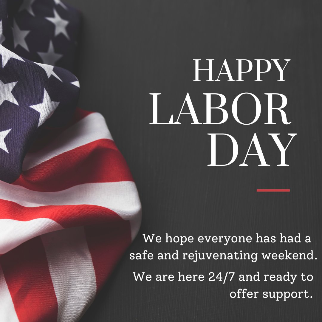StJosephRehab's tweet photo. Happy Labor Day! We want to take a moment to celebrate the hard work and dedication of our incredible team. Take the opportunity today for well-deserved day of relaxation and enjoyment. Remember, our team is always here and ready to assist 24/7. https://t.co/YrGArdSFWV