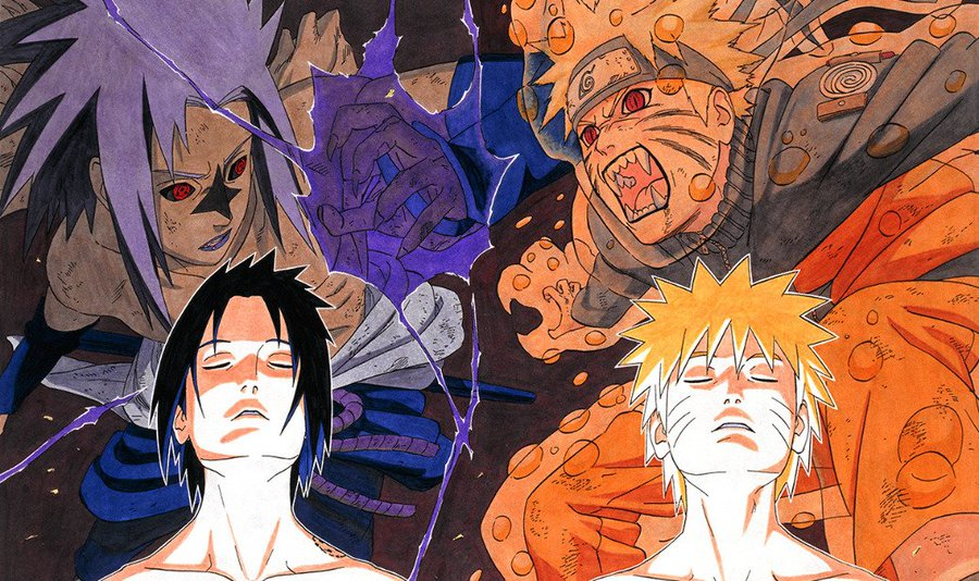 hourly narusasu on X: Naruto vs Sasuke final fight - Manga, Anime