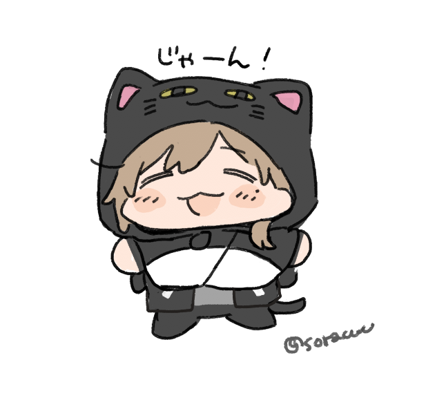 「猫口 猫耳パーカー」のTwitter画像/イラスト(人気順)