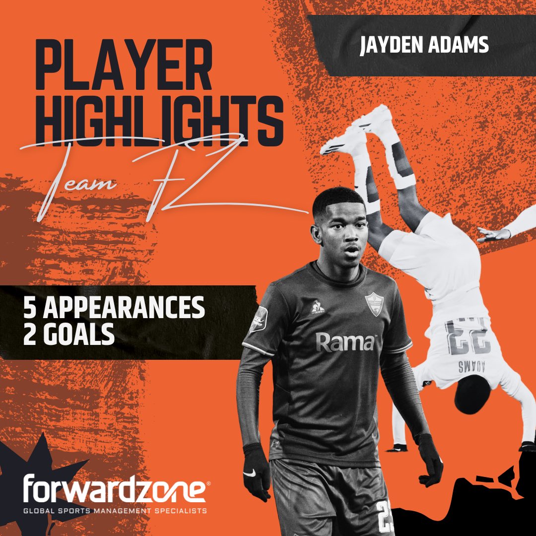forwardzone's tweet photo. ✨Captivating and Spell binding are the only words which describe Jayden's performance so far this season! 👀 5 DSTV Premiership Appearance and 2 goals so far ⚽
🔥Keep watching to see things unfold!!
#TeamFZ #Talentmanagement #Soccer #JaydenAdams https://t.co/W48hibgv0s