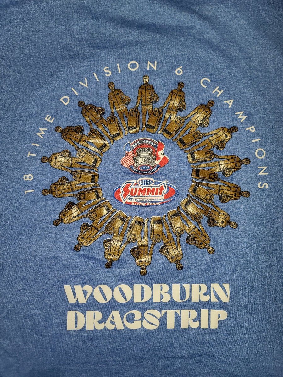 Coolest team shirt ever. Can we seal the deal today and make it a record 19 times? #NHRA #Division6