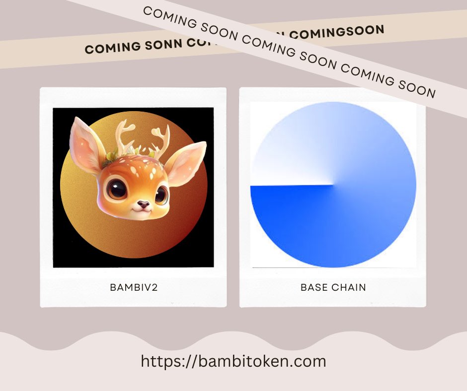 BambiV2 coming soon on #base chain

BambiV2 is Very promising crypto project with innovative team …. 

@bmbitoken @BriseEnthusiast #bansclaw #bambiv2 @BuildOnBase