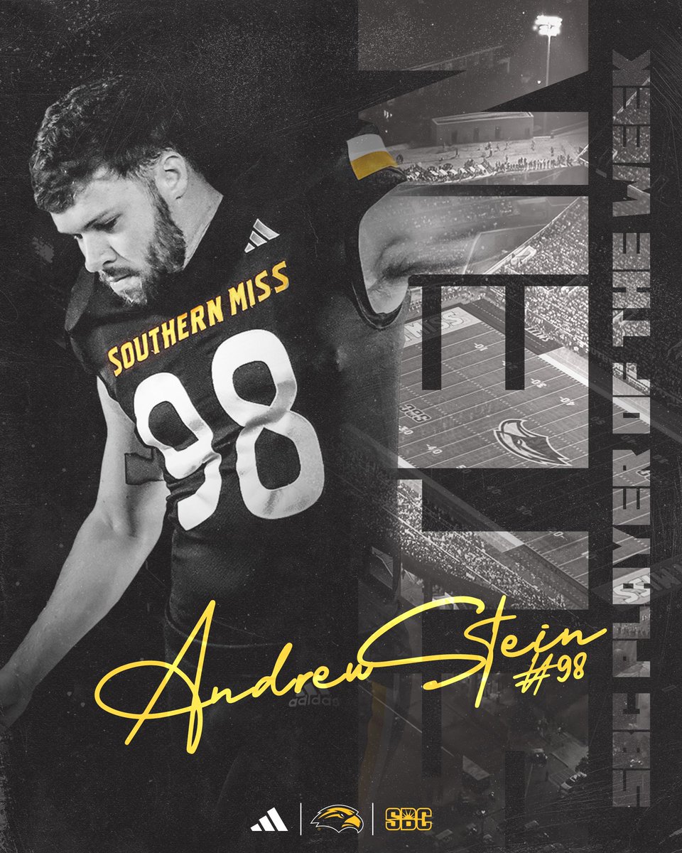 Much deserved 🤝 

<a href="/astein8/">Andrew Stein</a> is the <a href="/SunBelt/">Sun Belt</a> Special Teams Player of the Week

#AIE | #SMTTT