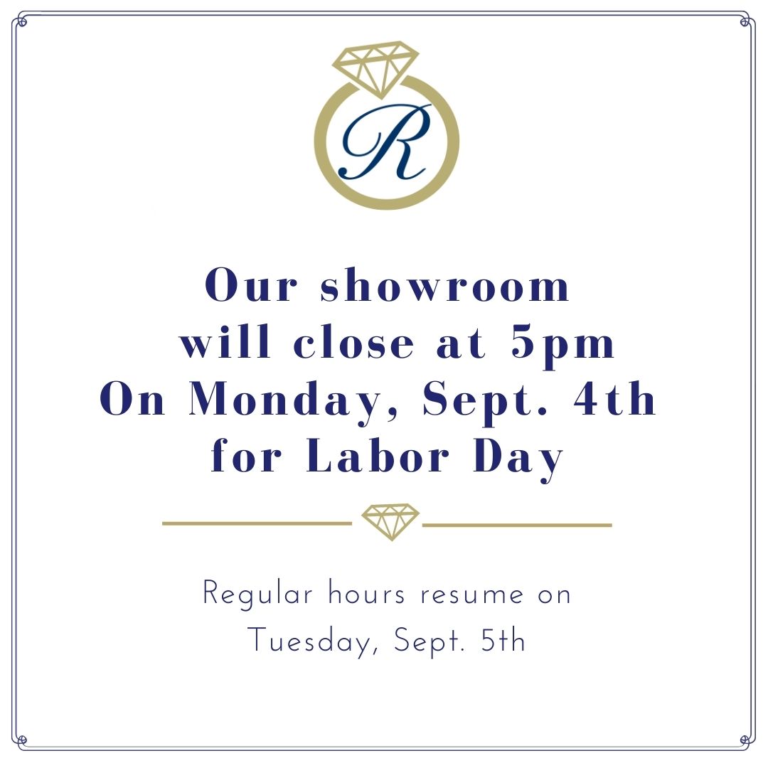 ramseysdiamonds's tweet image. Our showroom is open 10am - 5pm on Monday, Sept. 4th. Regular hours will resume on Tuesday, Sept. 5th.