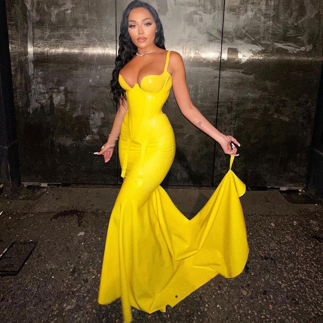 @lilahpi Brightening up the Monday Blues wearing @AtsukoKudoLatex Latex Corset and Skirt at the GRM Gala 2023 💛 #atsukokudo #latexfashion #latexcorset #celebrityfashion #grmgala #grm #monday #latexskirt