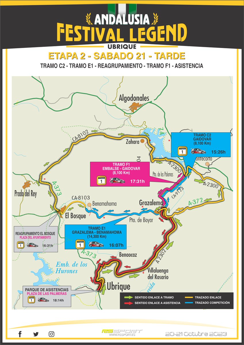 RSSPORT5's tweet photo. Andalusia Festival Legend.🗓️Sábado 21
En la mañana, Tramo de La Ribera, La Muela y 2ª pasada y última al Puerto de las Palomas ...
En la tarde repetimos La Ribera y un tramo   espectacular con salida en el casco urbano de Grazalema y con meta en Benamahoma
Espectacular !
Retweet https://t.co/6gwfJIXlc6