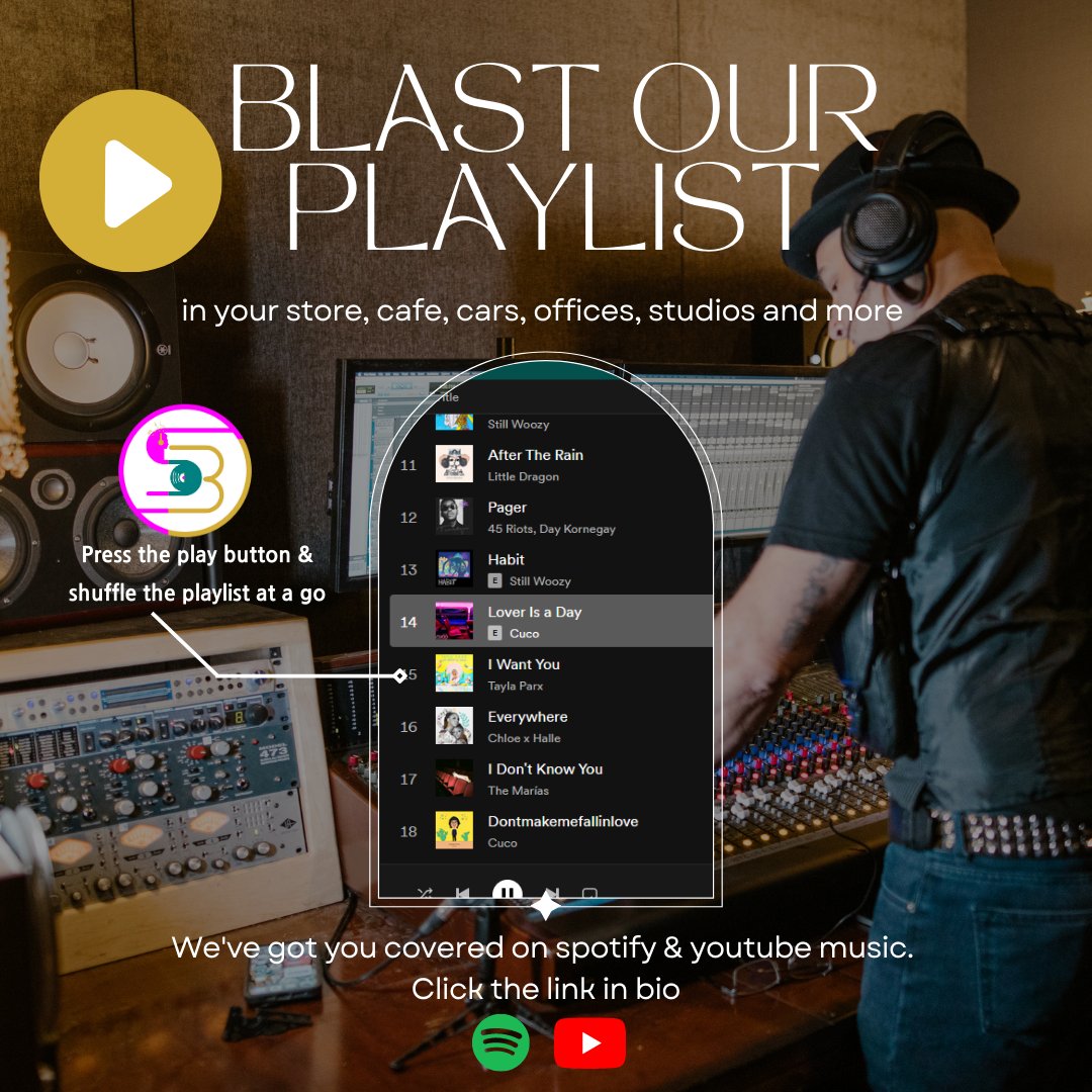 sidebstation's tweet photo. Music speaks different volumes of messages &amp; our playlist does justice any day
Enjoy your day listening to some Side B &amp; #2's Music.
.
Click on the link in our bio to listen on #spotify or #youtubemusic
#sidebstation #sidebmusic #indiemusic #playlist #playlistcurator https://t.co/u3RvjyDzhm