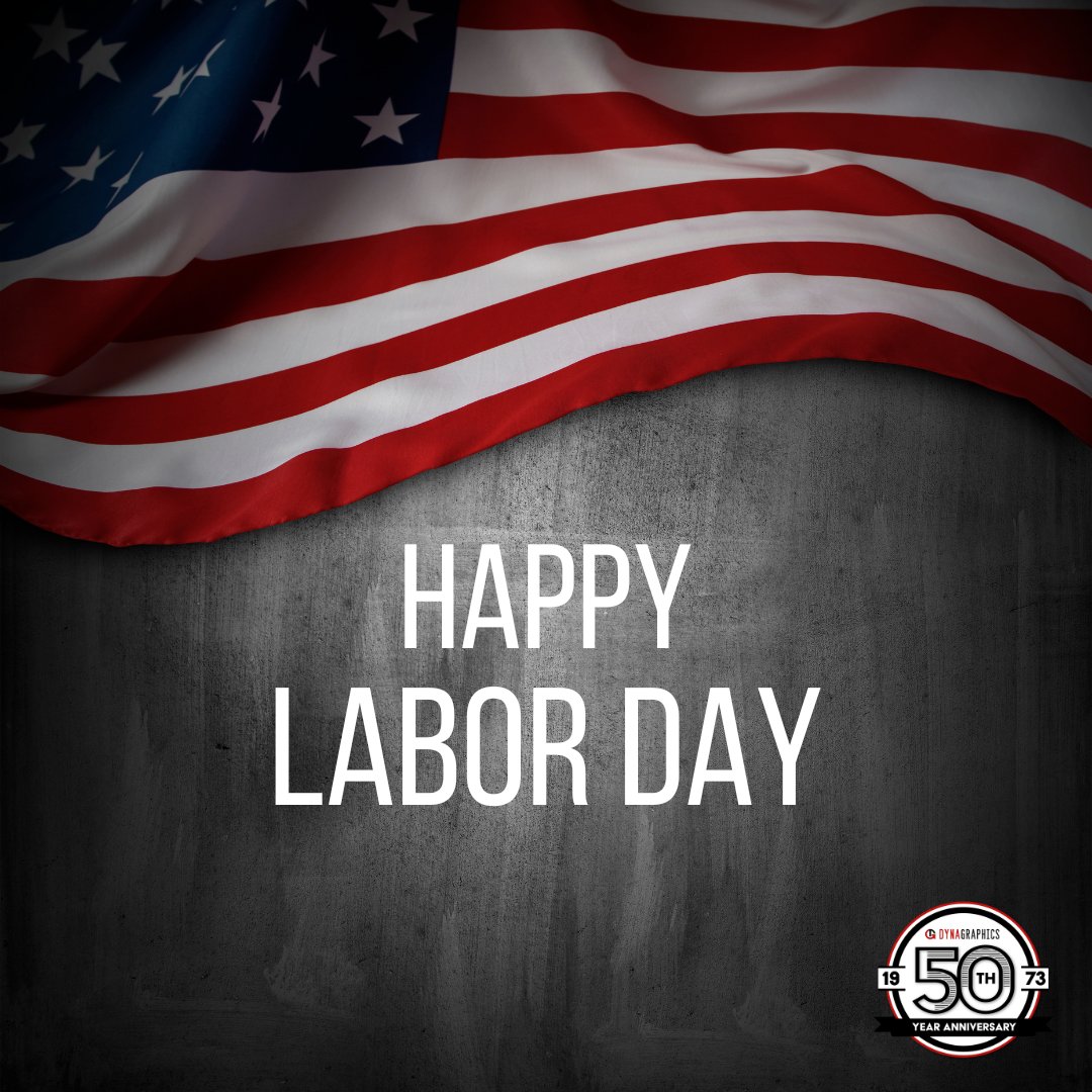 dgprinting's tweet photo. DynaGraphics is closed today and will reopen on Tuesday. Thank you to our amazing team and to all of the great employees that drive our economy!
#commercialprinting #RenoProud #LaborDay https://t.co/ZAjs1rMfzK
