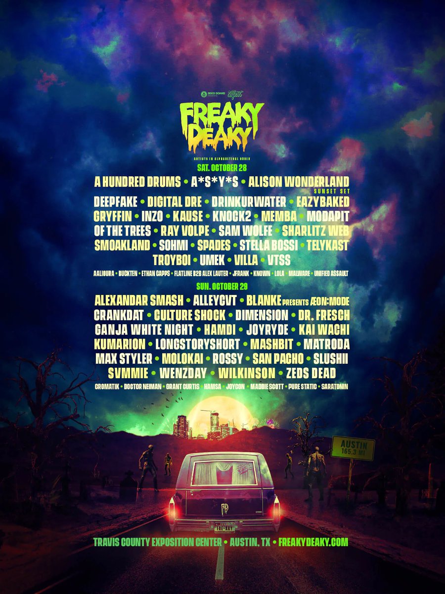 FAM‼️ RT &amp; Tag a friend for a chance to win 2 tickets to <a href="/FreakyDeakyTX/">Freaky Deaky Texas</a> 🎃👻

•Must Follow
<a href="/RealDiscoDonnie/">Disco Donnie</a>
@DDPWorldwide
<a href="/TexasEDMFamily/">TEXAS EDM FAMILY</a>

•Ends 10/16

Tickets: bit.ly/Freaky23