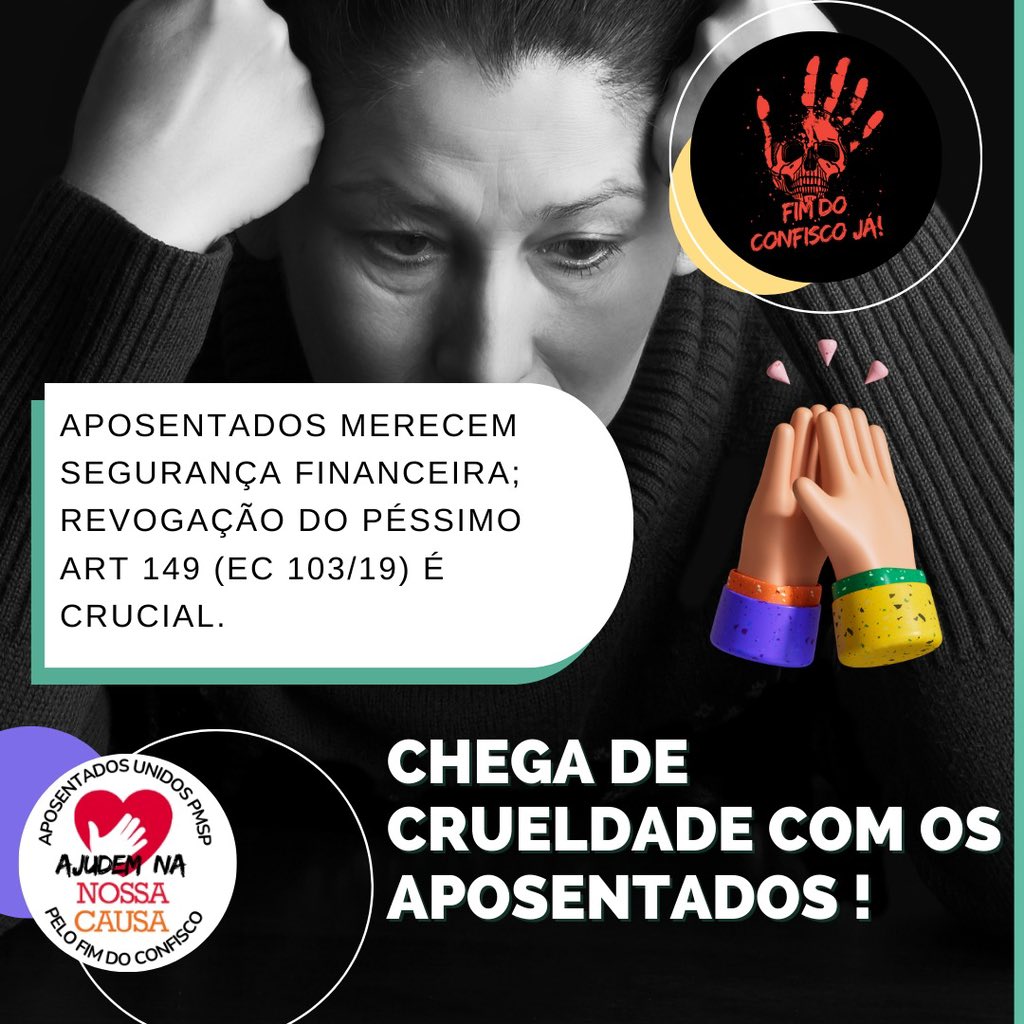 Marcinhatinelli's tweet photo. Vejam "Revogação do péssimo art 149 (EC 103/19) é essencial para apoiar os aposentados.
@AdvocaciaGeral
@jorgemessiasagu
@CarlosLupiPDT
@LulaOficial
@simonetebetbr
@Haddad_Fernando
@STF_oficial
@edweck_rj
👇
 #SaquearamAposentados" https://t.co/1DbMTZqA3V