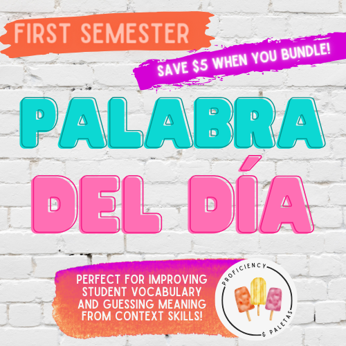 SenoraKeppner's tweet photo. 🚨ATTENTION SPANISH TEACHERS🚨

I am done with the Palabra del Día Slides for first semester! If you're looking for a great resource to use in class, please check this out!

FIRST SEMESTER (August-December) Spanish Word of the Day/Palabra del Día Slides https://t.co/RzB7zeZaAZ https://t.co/lCg8xGlBde