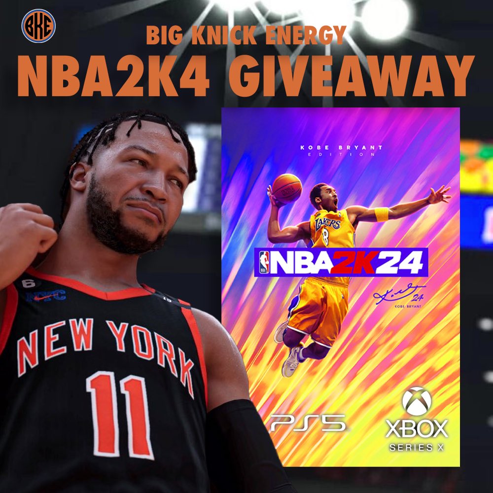 BigKnickEnergy_'s tweet image. BKE NBA 2K24 GIVEAWAY 💜💛

Winner will recieve: 
1 digital copy of NBA 2K24

HOW TO ENTER:
1.MUST BE FOLLOWING US
2.RETWEET
3.COMMENT YOUR FAVORITE NBA 2K PLAYER EVER

**winner will be chosen Wednesday