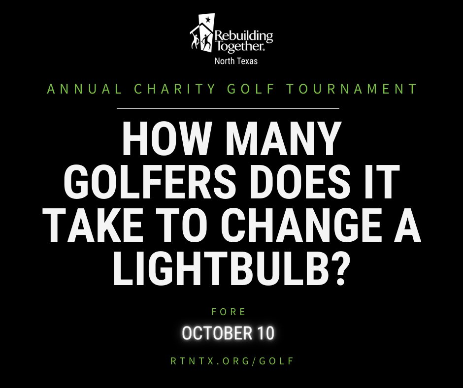 Last chance! Golf tickets are available at RTNTX.org/golf! Support home repairs for community heroes while playing a round!
