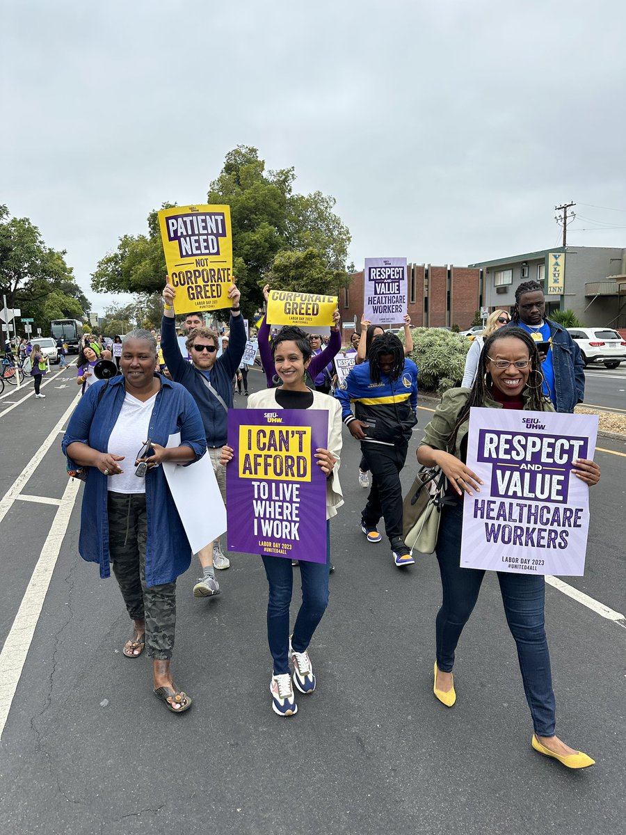 No better way to celebrate Labor Day and our commitment to the union way of life than standing with @seiu_uhw. This is what people power looks like; we are #unitedforall.