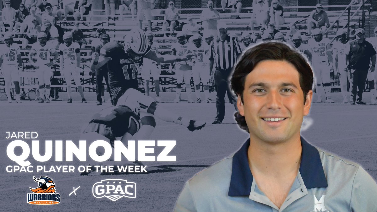 Midland_Sports's tweet photo. FB: Quinonez Earns GPAC Specialist of the Week Honors (@MidlandU_FB)
https://t.co/U6tGTBCB1m https://t.co/nBO3WTrt2f