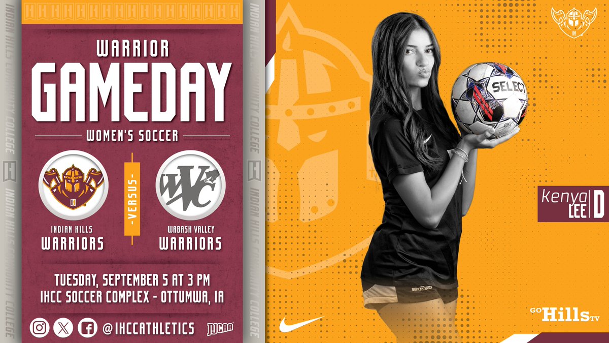 WARRIOR ON WARRIOR CRIME – The @IHCCSoccerWomen are back on the home pitch today as they will battle visiting @WVCWsoccer at the IHCC Soccer Complex as the host Warriors (2-1-2) & visiting Warriors (1-0-1) kick off at 3 p.m.  @GoHillsTv will broadcast live.

#WarriorNation