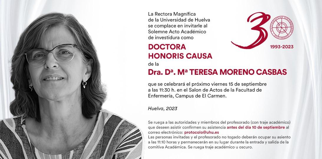 Orgullosisima que la Directora de Investen Dra. Teresa Moreno sera investida Dra. Honoris causa por  Universidad de Huelva el Viernes 15 de Septiembre, 2023

Gracias a la vida de trabajar estrechamente y también tenerte como amiga <a href="/maytemoren/">Cuicienciadora</a>

Eres un ser humano extraordinario 👏🏼