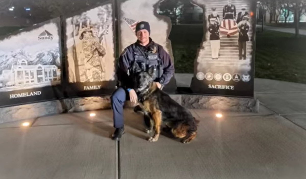 KUTV2News's tweet photo. REST IN PEACE &amp; THANK YOU FOR YOUR SERVICE ♥ The Sandy Police Department is mourning the loss of K9 handler Brad Taylor, who passed away on Sunday due to a medical condition.

MORE: https://t.co/bZBgJSoLVF https://t.co/gIHqUn6i3o