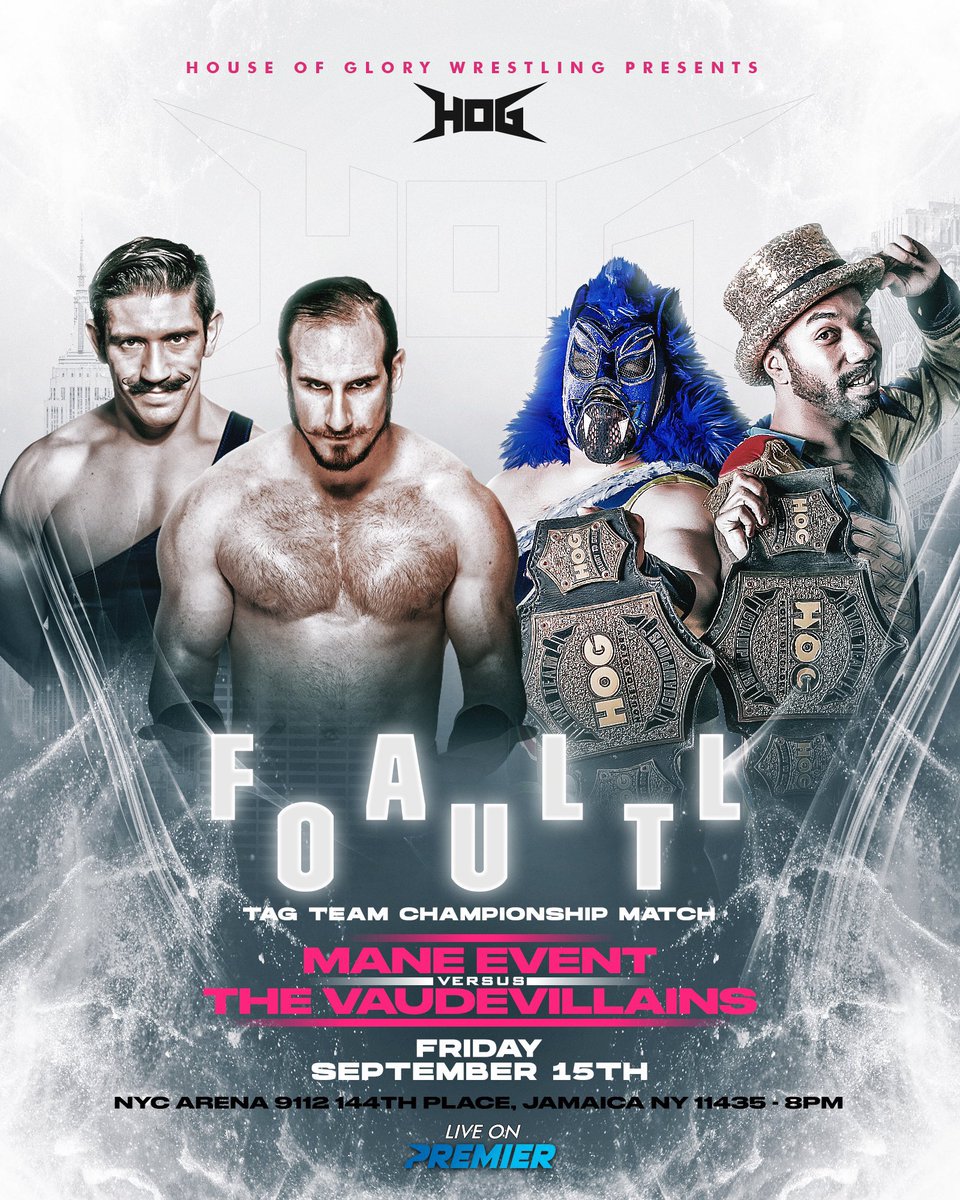 HOGwrestling's tweet photo. 11 Days Away!
#HOGFallout
NYC Arena
Which match are you looking most forward to?
Get your tickets!
https://t.co/GotpKWCd4u
Order the PPV!
@WatchOnPremier https://t.co/g4F4YYYJb3