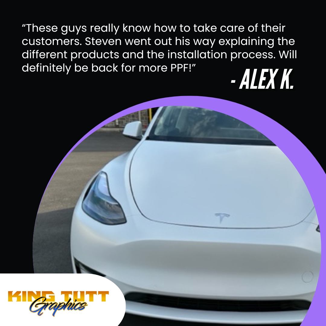 Kingtuttgraphi1's tweet photo. Protecting your vehicle is our number one priority. Thank you for the fantastic review, Alex! https://t.co/lEz4VvwYTx https://t.co/69ixNv0IYj