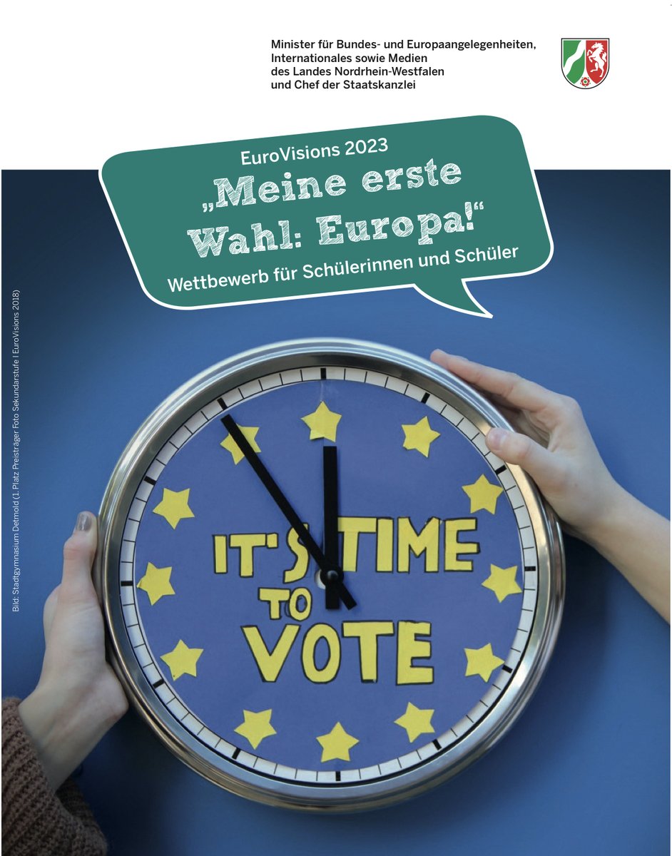 bkrmwv's tweet photo. EuroVisions 2023! Unter dem Motto „Meine erste Wahl: Europa!“ ruft das Land NRW dazu auf, kreative Foto- und Filmbeiträge einzureichen. Der Wettbewerb bereitet schon jetzt auf die Europawahl 2024 vor. Die Teilnahmebedingungen findest du im Flyer! 
#eurovisions2023 #europawahl2024 https://t.co/5thgj2jszp