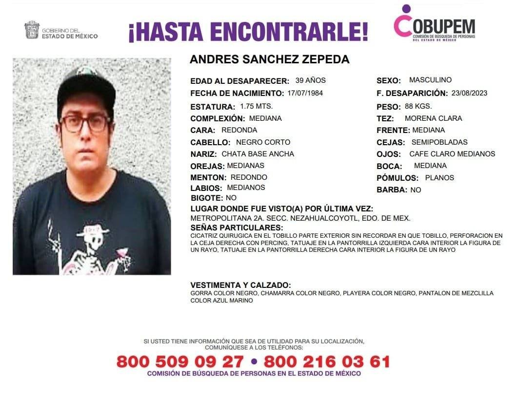 tocumbo01's tweet photo. Solicitamos de tu apoyo en difusión para dar pronta localización a Andrés Sánchez Zepeda, comunícate a los teléfonos de COBUPEM 800 216 0361, 800 509 0927 https://t.co/oLmKsz8o9a