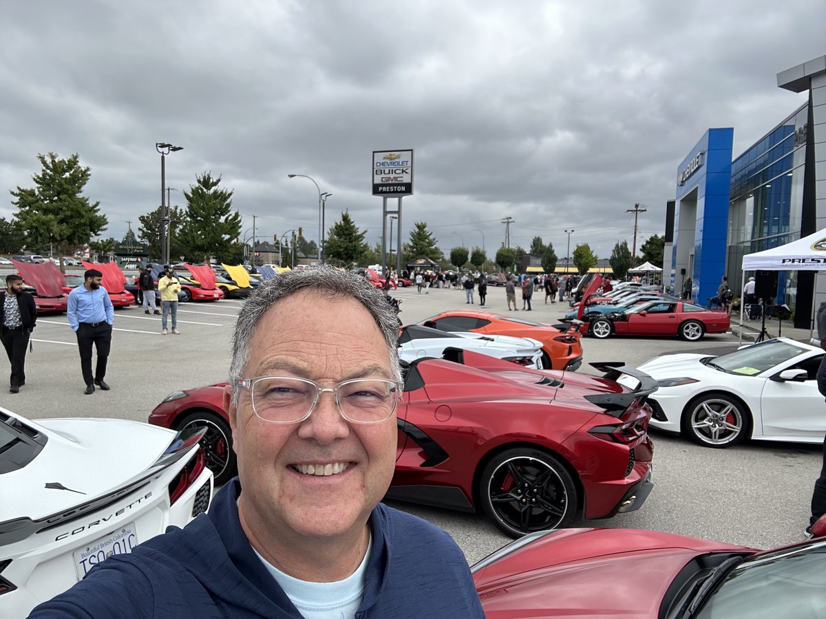 Corvette heaven today at ⁦<a href="/prestongm/">Preston GM</a>⁩ in Langley! ⁦<a href="/NCDA_BC/">New Car Dealers Association of BC (NCDA)</a>⁩