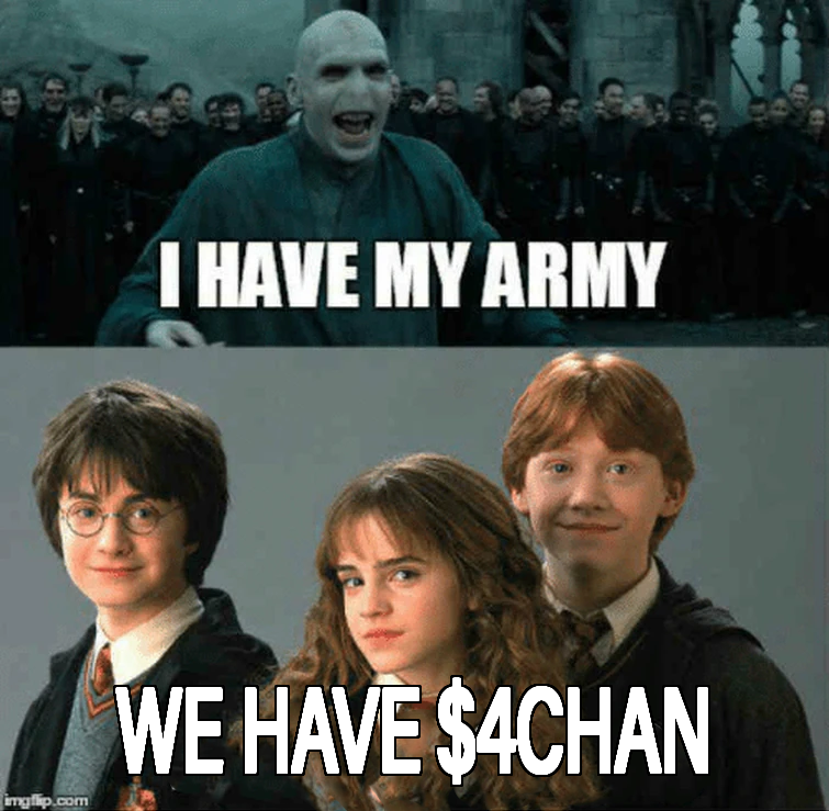 HPOS4CI_'s tweet photo. Everything on this page now looks beautifull. The great battle begins.  $4CHAN

https://t.co/RVUmG3rwOR https://t.co/TpkWZcdRIU