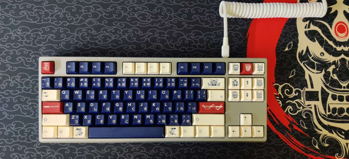 PBTfans™ Rōnin
Board - Frog TKL by <a href="/geonworks/">geon</a> 
Deskmat - PBTfans Rōnin Oni Deskmat
.
.
.
#ronin #samurai #keycaps #katana #pbtfans #doubleshot #customkeycap #keyboard #mechanicalkeyboard #kbwarriors #onimask #sxm_designs #prototype #photography