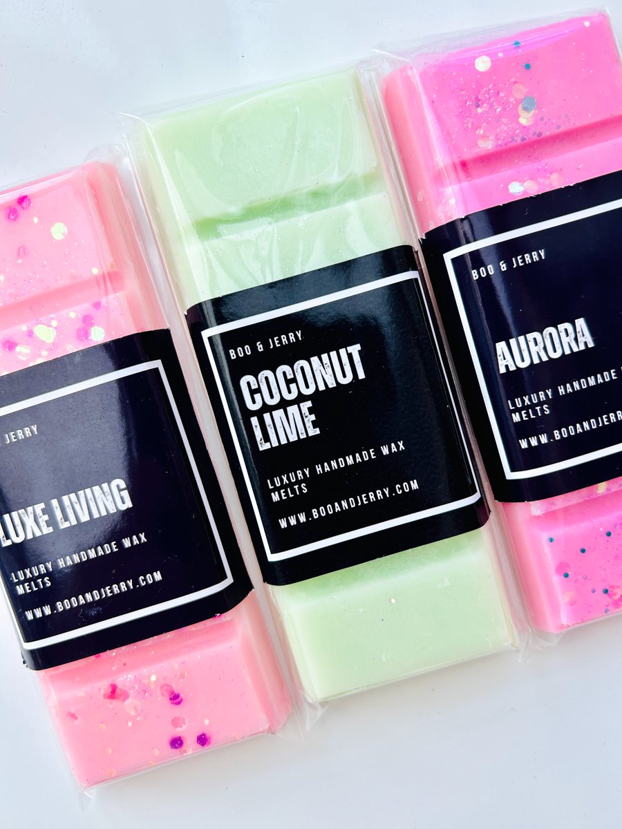 BooandJerry's tweet photo. Unleash a wave of fabulous scents into your home with our handmade wax melt snap bars!

https://t.co/6RvhweytjF

#handmade #waxmelts #giftideas #corrie #love #gifts #twitter #Lincolnshire #LincsConnect #colour #sparkle #home https://t.co/xUW4aUZUGh