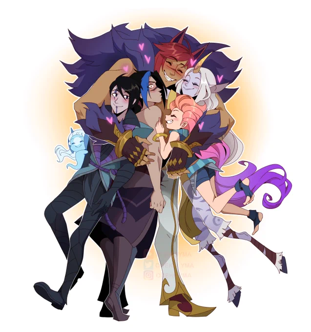 Advertise your account with ONE  self-inserting the part of myself in every one of the silly characters that I draw from League of Legends  