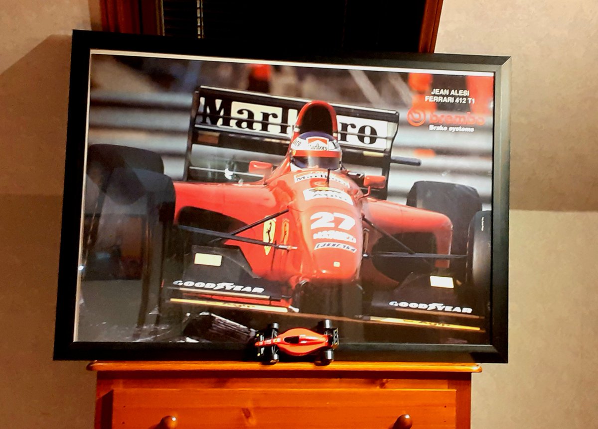 AtthisAtthis's tweet photo. #JeanAlesi / #Ferrari412T1 / #BremboBrakeSystems / 1994 / Poster https://t.co/ACObaxv7ED