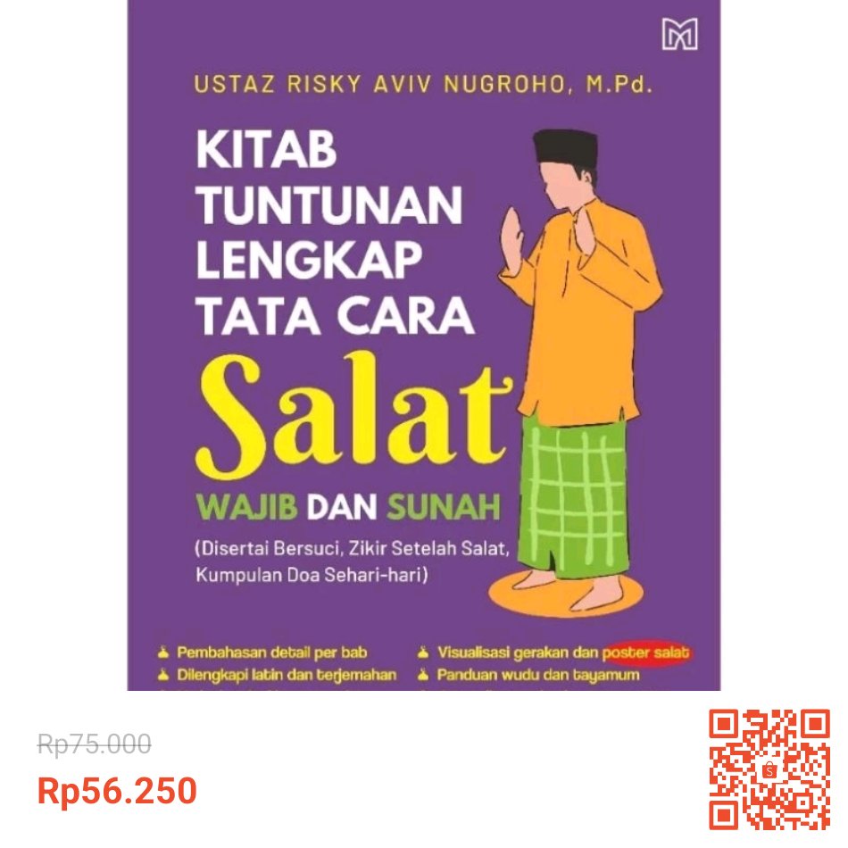 Saya menjual Buku Tuntunan Sholat Lengkap Wajib, Sunnah, Doa, Dzikir, Bersuci dan Bonus Video Serta Poster dengan potongan 25%! Hanya Rp56.250. Dapatkan segera di Shopee! shp.ee/4cbgdjf #ShopeeID