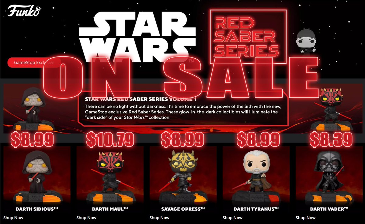 pop_holmes's tweet photo. Star Wars Red Saber Series  on sale at Gamestop #ad 
https://t.co/FDYTODOx09

@GameStop #starwars #darthmaul #redsaber #jedi #sith #funkosale #funkodeals #funko #funkopop #pop #collectibles #popvinyl #popholmes https://t.co/jPj5nWEUig