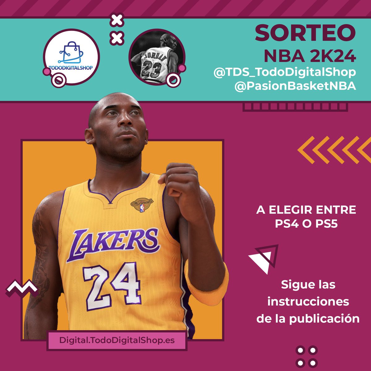 💥 𝐒𝐎𝐑𝐓𝐄𝐎 𝐈𝐍𝐓𝐄𝐑𝐍𝐀𝐂𝐈𝐎𝐍𝐀𝐋 𝐃𝐄 𝐔𝐍 𝐍𝐁𝐀 𝟐𝐊𝟐𝟒 𝐏𝐀𝐑𝐀 𝐏𝐒𝟒 𝐨 𝐏𝐒𝟓 💥

Para participar:

➡️ Da RT a este tweet
➡️ Sigue a <a href="/PasionBasketNBA/">Pasion Basket</a> y a <a href="/TDigitalShop/">TodoDigitalShop</a> 

El ganador se anunciará el día 17/09/23 y elegirá el juego para la plataforma que desee, PS4