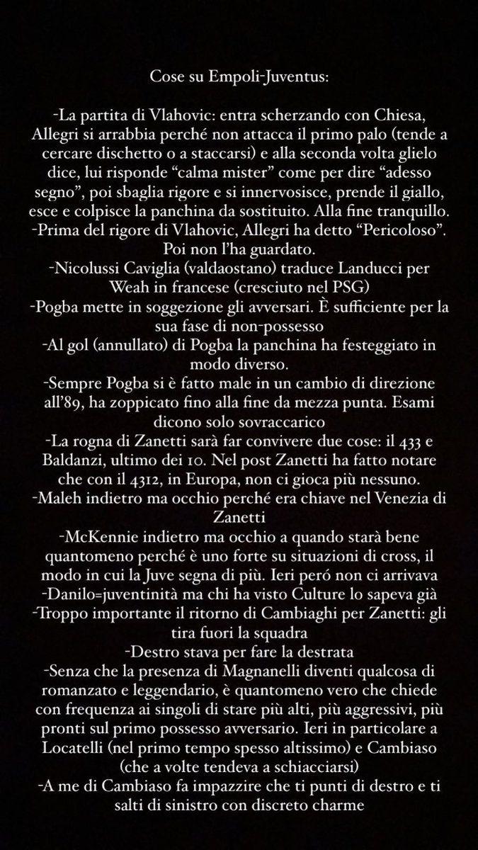 #EmpoliJuventus due cose da bordocampo