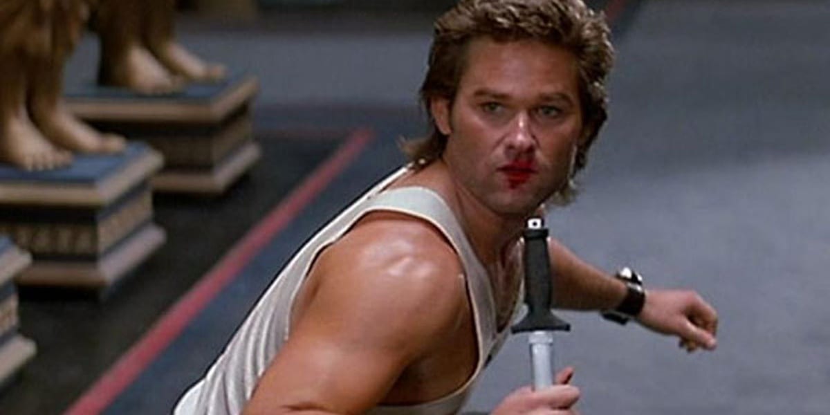 RanesHook's tweet photo. You know what ol' Jack Burton sez: being a hero's all in the reflexes! BIG TROUBLE IN LITTLE CHINA is next, on the #WorkIsWar #LaborDay #ActionMovieMarathon! Easy-going trucker #KurtRussell is our best hope against an evil wizard bent on world domination! https://t.co/4ITM2BzAKP https://t.co/2vP17MZqeu