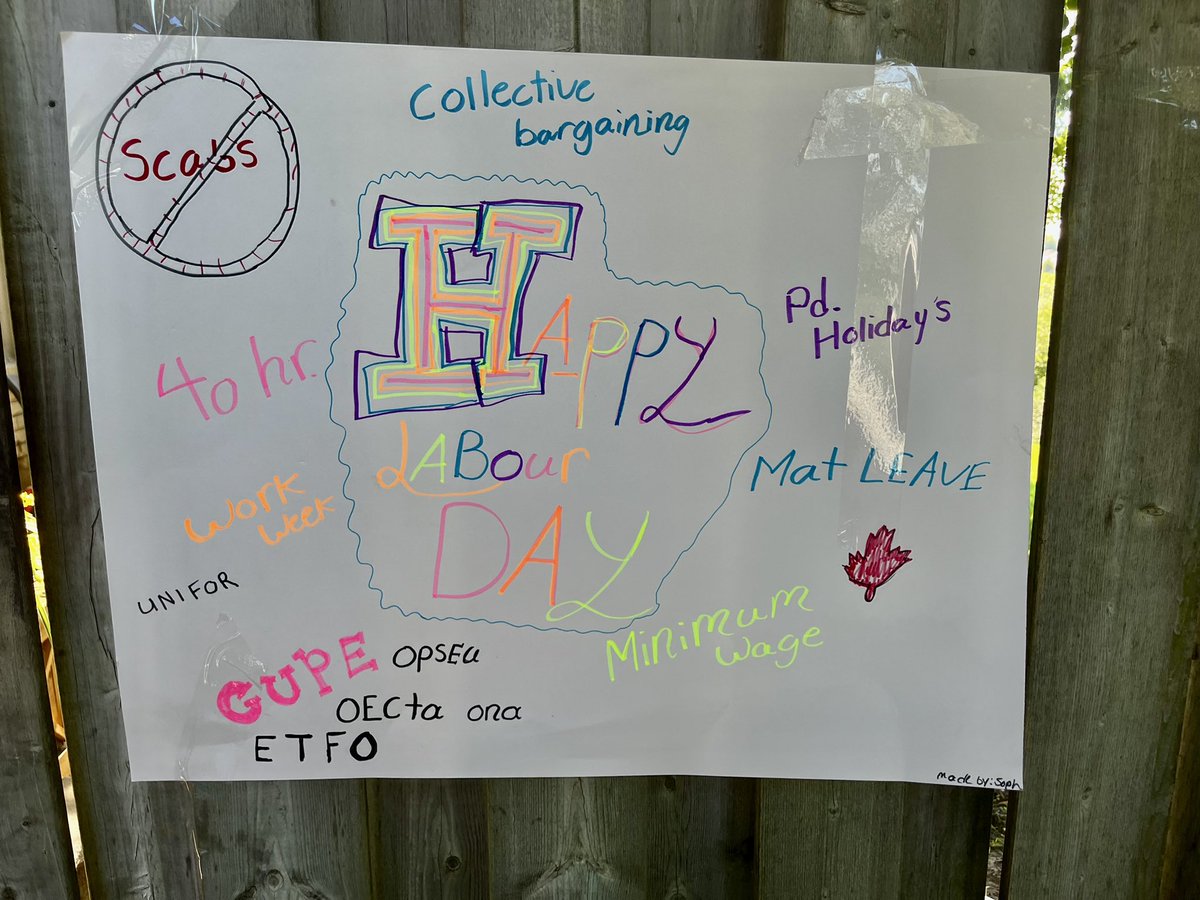 Happy Labour Day! from <a href="/Guelph_Labour/">Guelph & District Labour Council</a> 
Not enough volunteers to help organize &amp; run our picnic this year so we brought the picnic to us! 
BBQ donations to be made to those in need. Thanks Nanci (CUPE) and Jen (ETFO) for volunteering &amp; celebrating workers &amp; supporting  community!