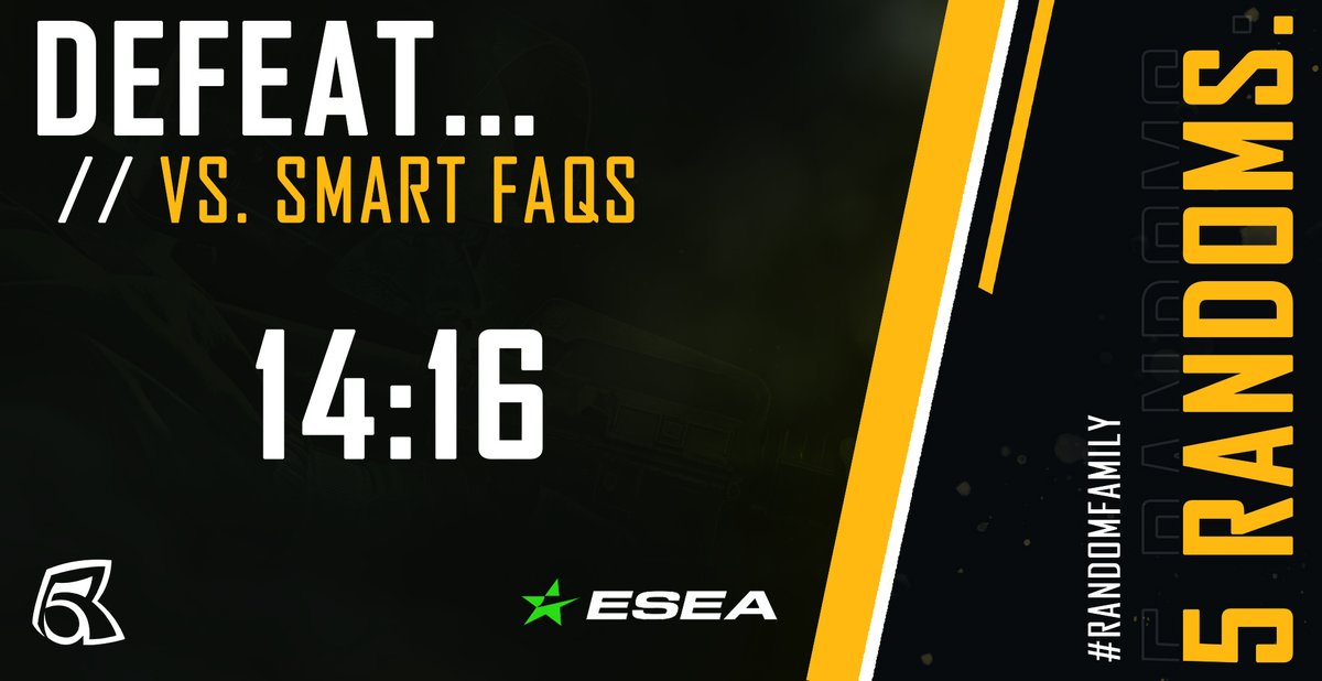 After a hard fight the game didnt turn our way and we lost 14:16. Its hard to always lose that close - We will come back stronger 💪
#RANDOMfamily