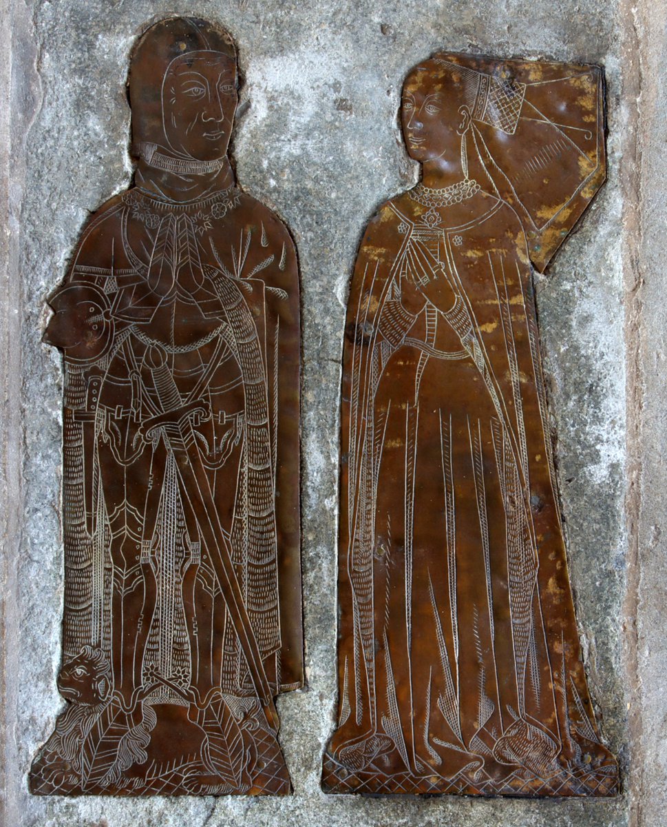 My new favourite Norfolk brass - that of Sir William Yelverton at Rougham.  Yelverton was a powerful man both in local and national affairs, he was Recorder of Norwich and was a justice of the King's Bench from 1444 until his death in the 1470s.
