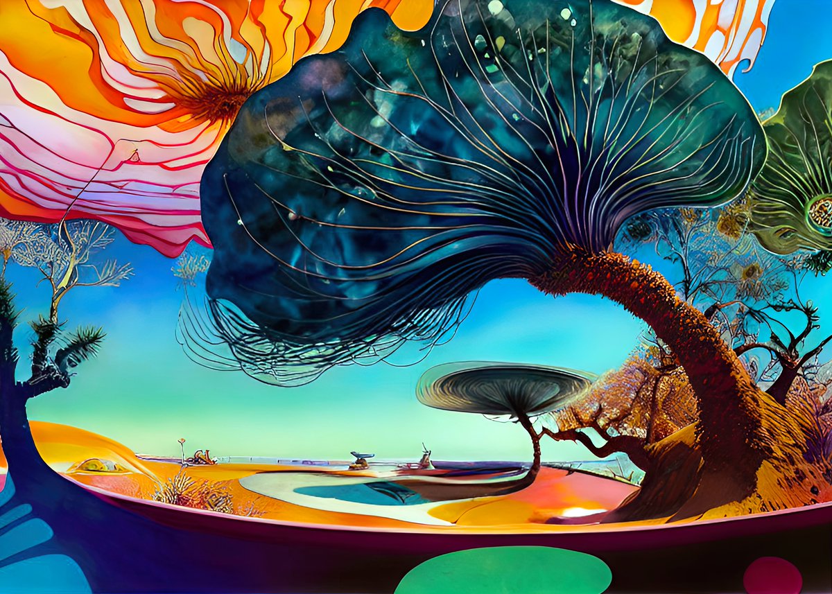 xalieri's tweet photo. Seuss, realized. Set 1, 2 of 3

#SeussRealized #StalksAndPuffs #TwistyVegetation #ApologiesTo #DrSeuss #WeirdArt #PsychologicalLandscape #ImSureItMustMeanSomething

#DarkArts #DigitalArt #AIAssistedArt #AIArt #WomboDream #StableDiffusion https://t.co/eGHmno8Zus